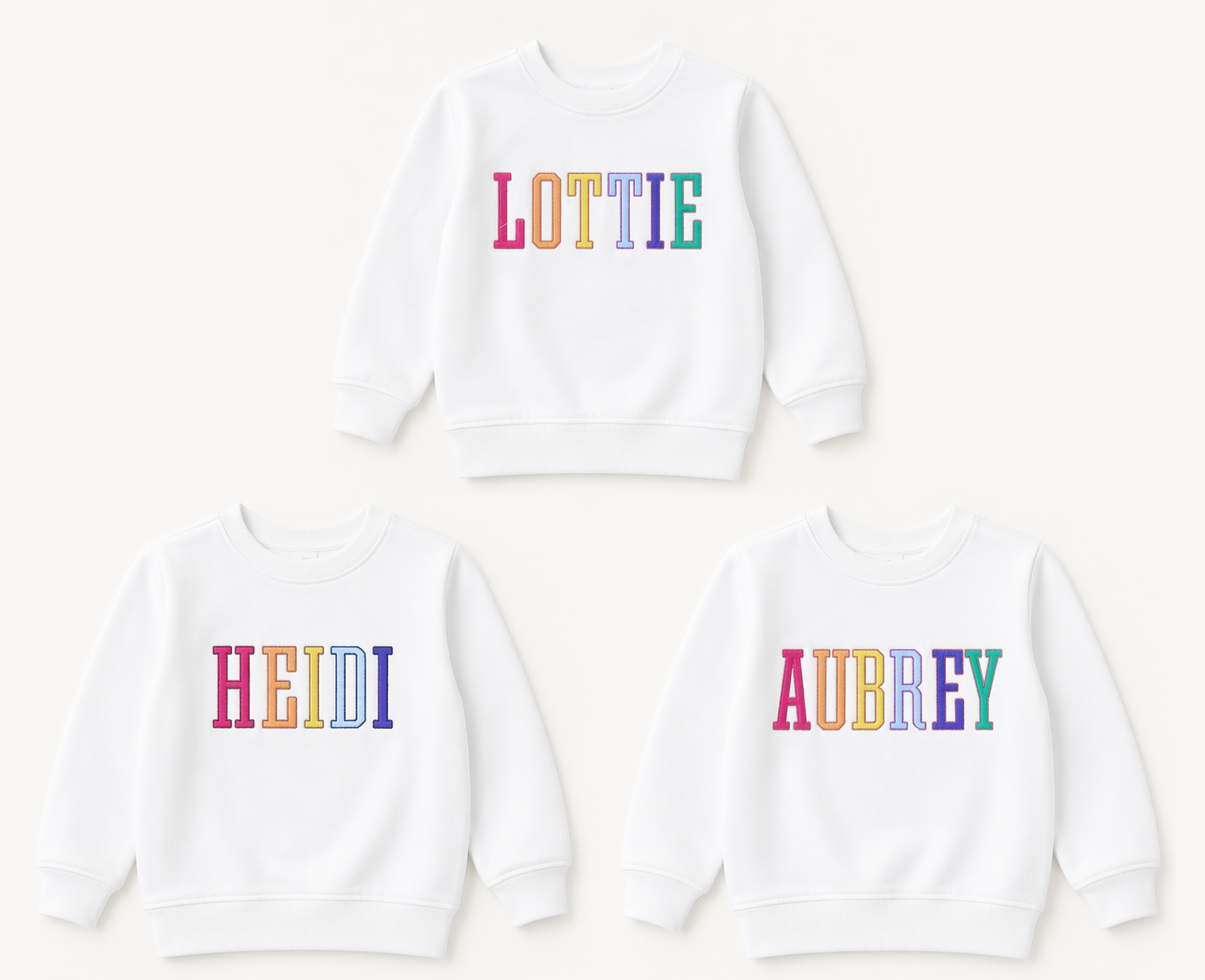 Children's Rainbow Name Sweatshirts