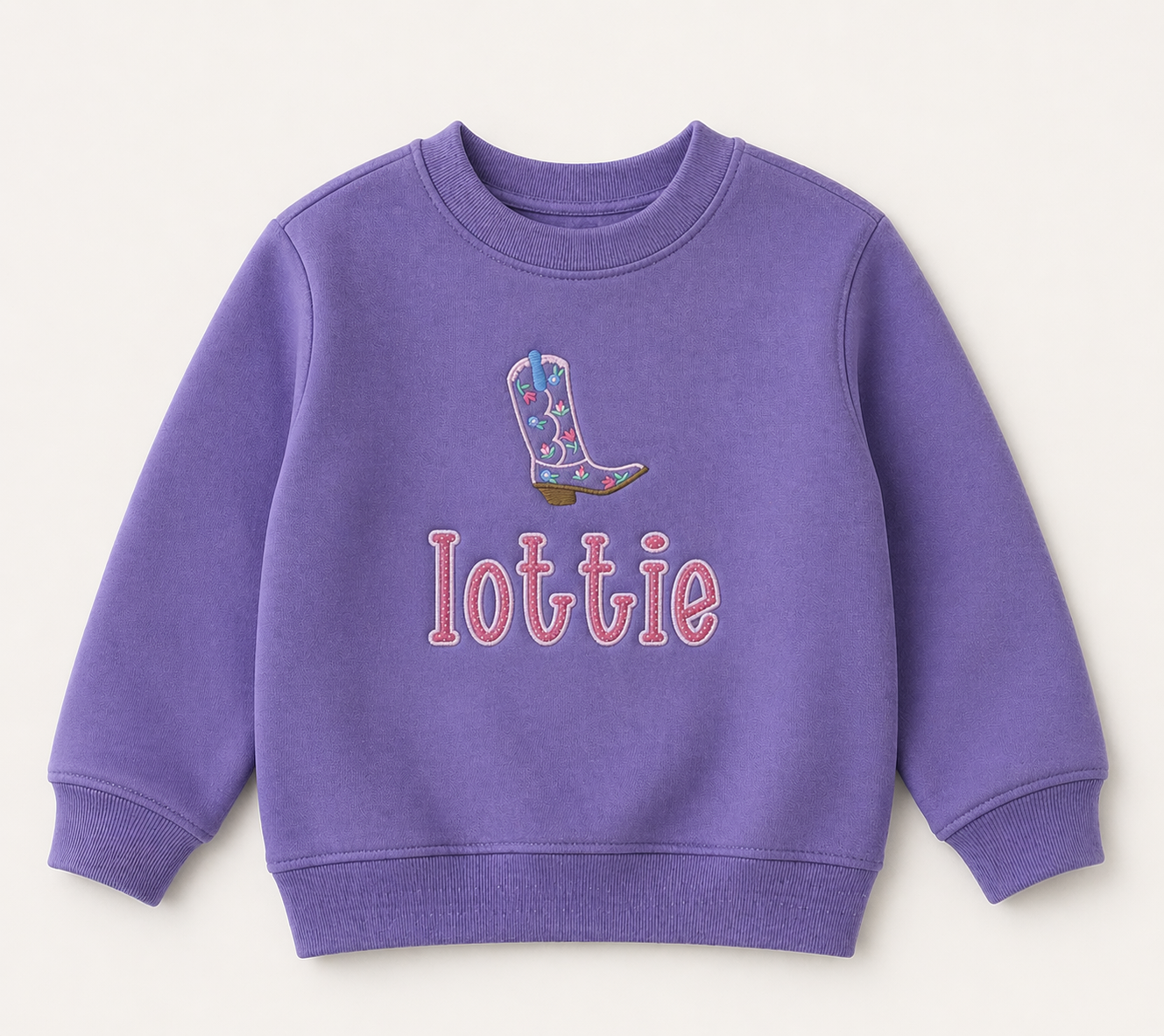 Applique Western Girls Sweatshirt